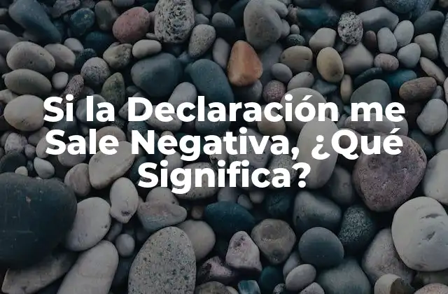 Causas de una Declaración Negativa