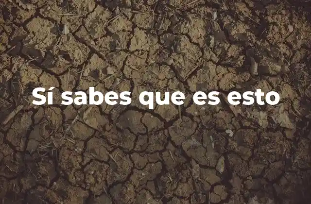 Sí Sabes que es Esto