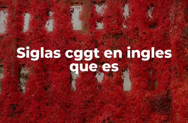 La relevancia de las siglas CGGT en el ámbito académico