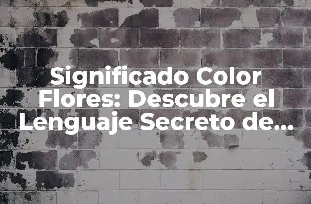 Significado Color Flores: Descubre el Lenguaje Secreto de las Flores