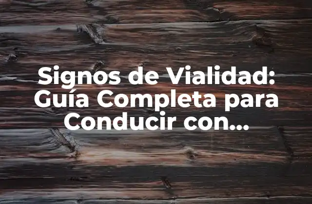 Signos de Vialidad: Guía Completa para Conducir con Seguridad