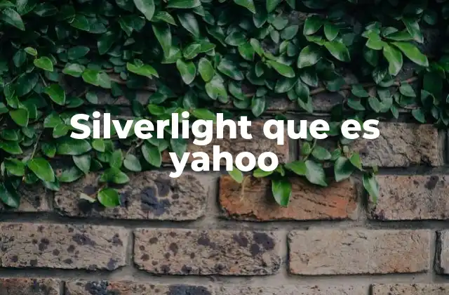 Silverlight que es Yahoo