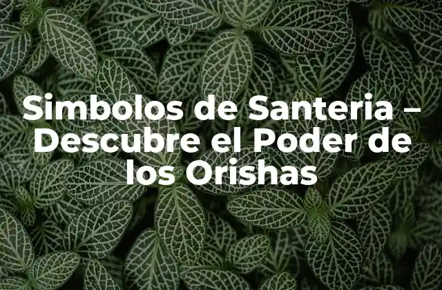Simbolos de Santeria – Descubre el Poder de los Orishas
