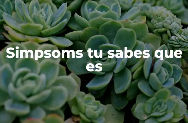 Simpsoms Tu Sabes que es