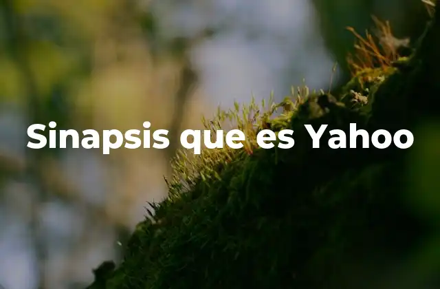 Sinapsis que es Yahoo