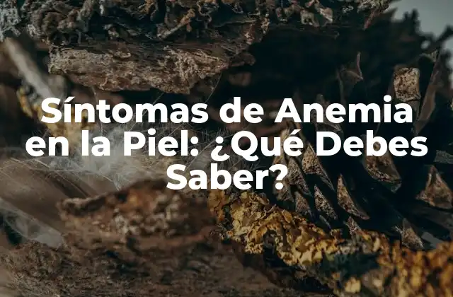 Síntomas de Anemia en la Piel: ¿qué Debes Saber?