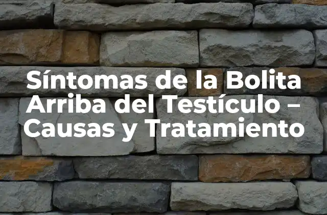 Síntomas de la Bolita Arriba Del Testículo – Causas y Tratamiento
