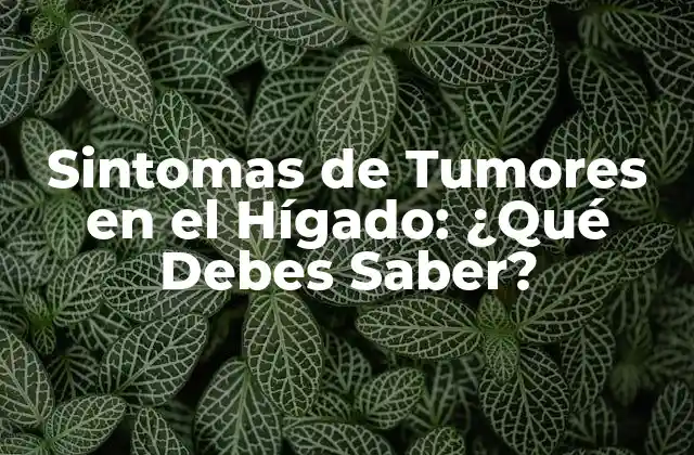 Sintomas de Tumores en el Hígado: ¿qué Debes Saber?