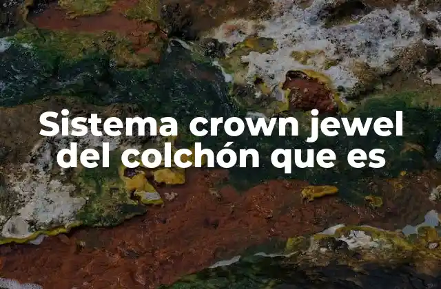Sistema Crown Jewel Del Colchón que es 2 Cómo funciona el sistema Crown Jewel sin mencionar directamente la palabra clave