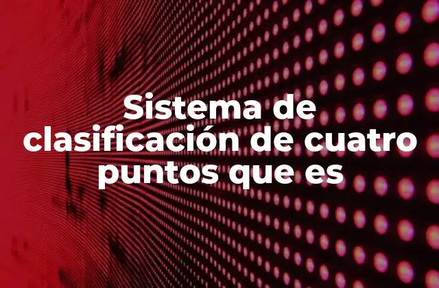 Sistema de Clasificación de Cuatro Puntos que es