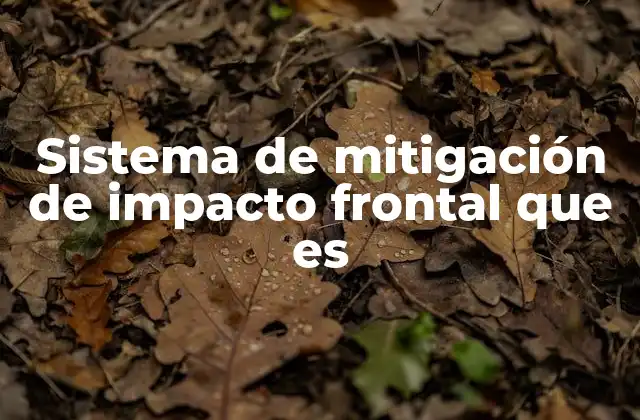 Sistema de Mitigación de Impacto Frontal que es