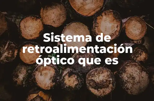 Sistema de Retroalimentación Óptico que es