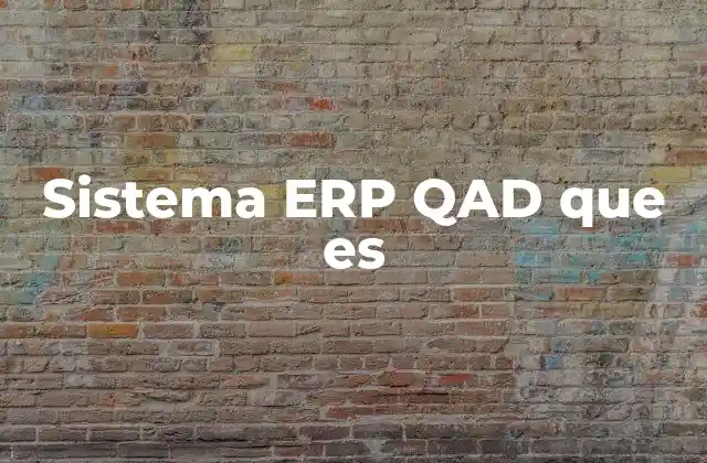 Sistema Erp Qad que es 2 La importancia del ERP QAD en la gestión empresarial
