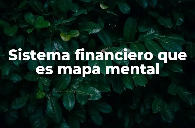 Sistema Financiero que es Mapa Mental