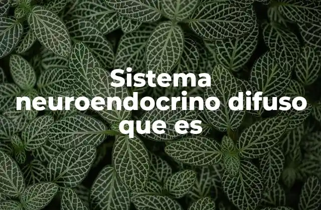 Sistema Neuroendocrino Difuso que es