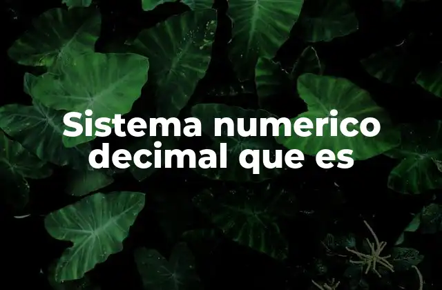 El sistema decimal en la vida cotidiana