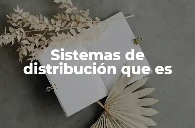 Sistemas de Distribución que es 2 La importancia de los sistemas de distribución en la economía