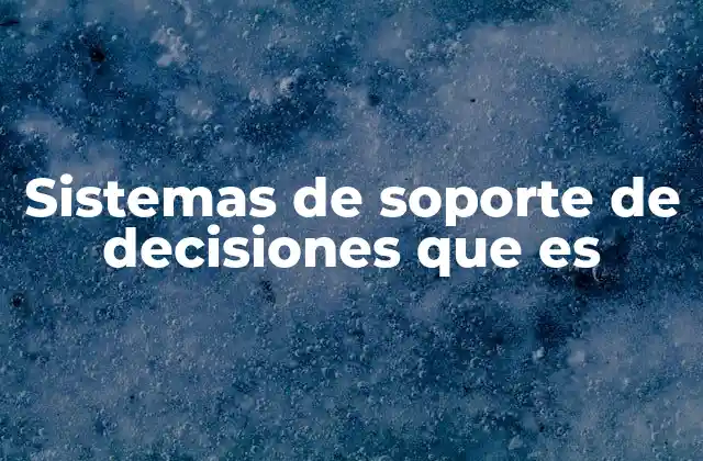 Cómo funcionan los sistemas de soporte de decisiones