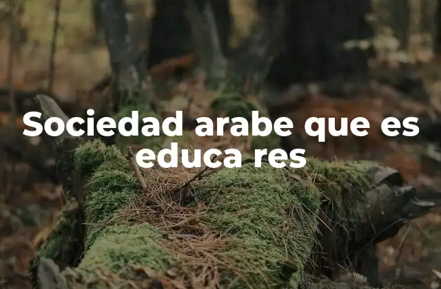 Sociedad Arabe que es Educa Res
