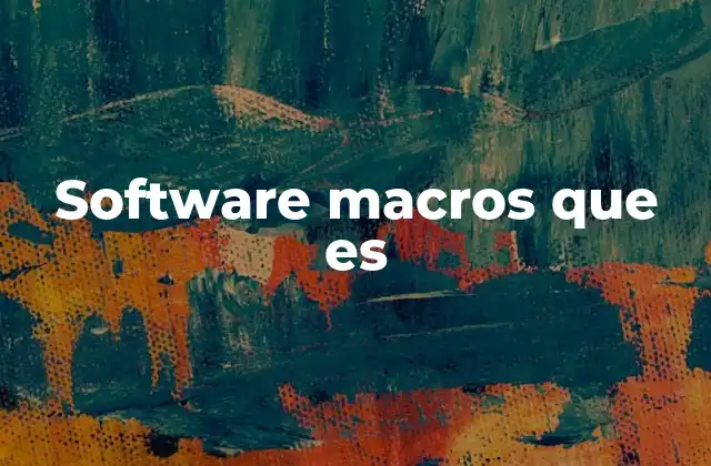 Software Macros que es