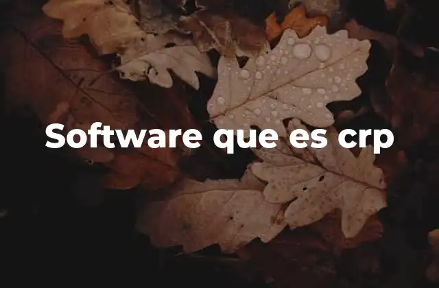Software que es Crp