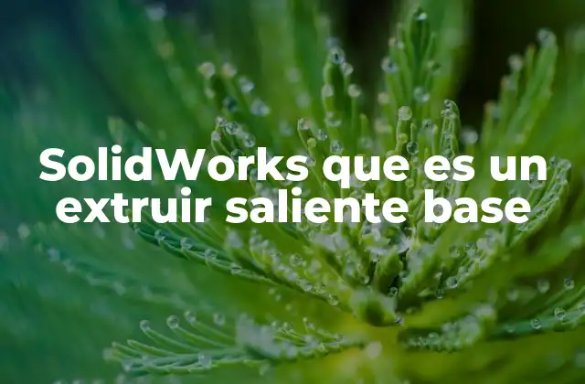 Solidworks que es un Extruir Saliente Base
