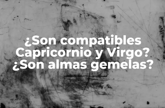 ¿son Compatibles Capricornio y Virgo? ¿son Almas Gemelas?