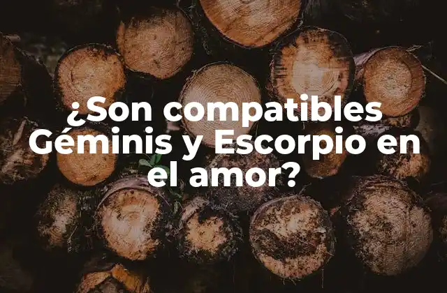 ¿son Compatibles Géminis y Escorpio en el Amor?