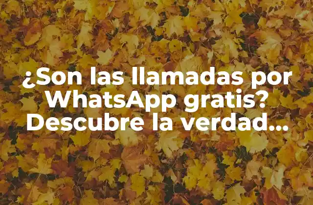 ¿son las Llamadas por Whatsapp Gratis? Descubre la Verdad sobre las Llamadas Voip