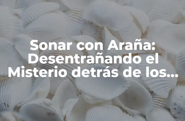 ¿Qué Significa Soñar con Arañas?