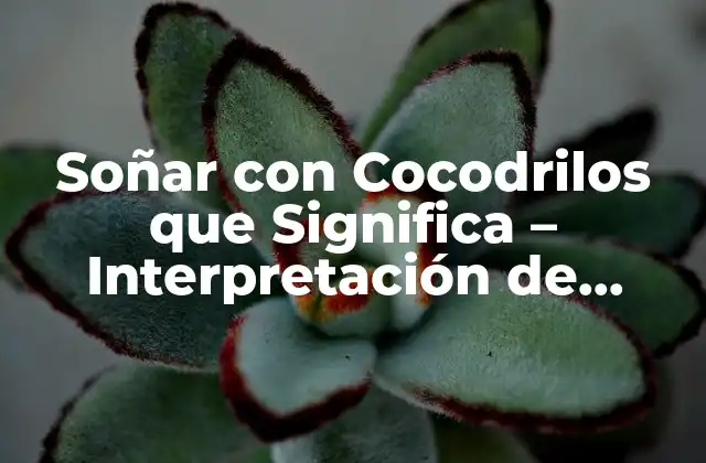 Soñar con Cocodrilos que Significa – Interpretación de Sueños