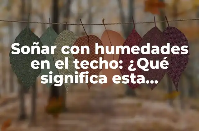 Soñar con Humedades en el Techo: ¿qué Significa Esta Experiencia Onírica?