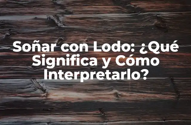 Soñar con Lodo: ¿qué Significa y Cómo Interpretarlo?