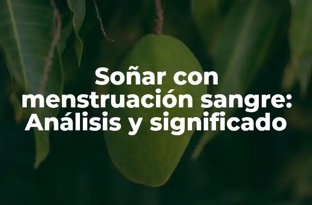 Soñar con Menstruación Sangre: Análisis y Significado