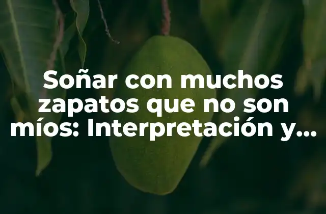 Soñar con Muchos Zapatos que No Son Míos: Interpretación y Significado