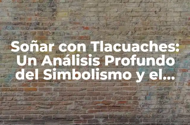 Soñar con Tlacuaches: un Análisis Profundo Del Simbolismo y el Significado
