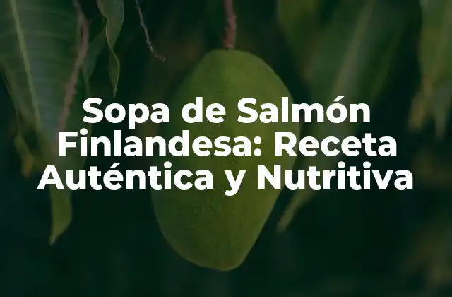 Sopa de Salmón Finlandesa: Receta Auténtica y Nutritiva