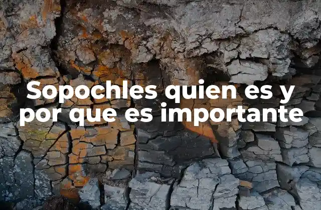 Sopochles Quien es y por que es Importante