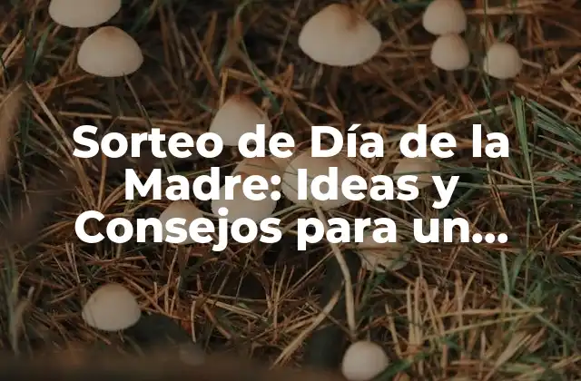 Sorteo de Día de la Madre: Ideas y Consejos para un Regalo Único