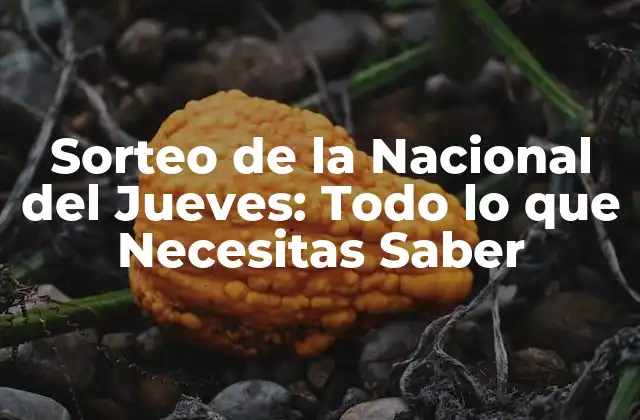 Sorteo de la Nacional Del Jueves: Todo Lo que Necesitas Saber