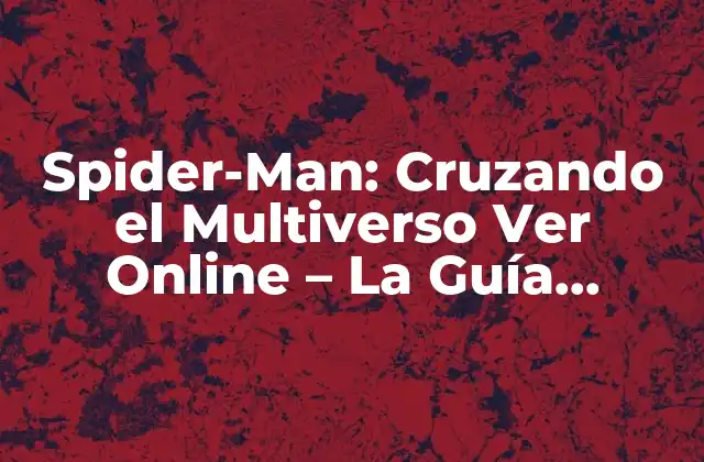 ¿Qué es Spider-Man: Cruzando el Multiverso?