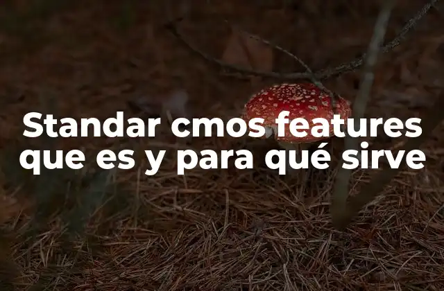 Standar Cmos Features que es y para Qué Sirve