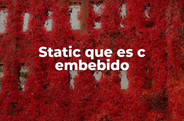 Static que es C Embebido