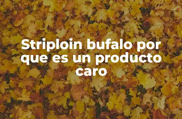 Striploin Bufalo por que es un Producto Caro