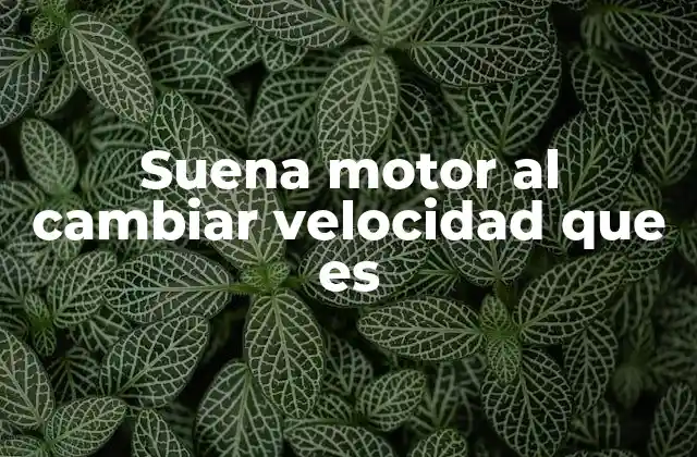 Suena Motor Al Cambiar Velocidad que es 2 Causas comunes detrás de los ruidos en el motor durante el cambio de marcha