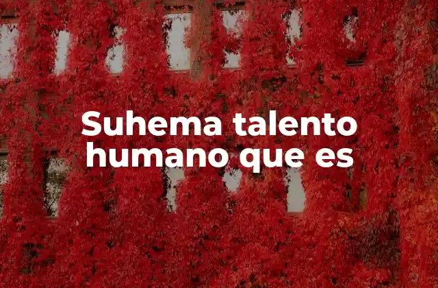 Suhema Talento Humano que es