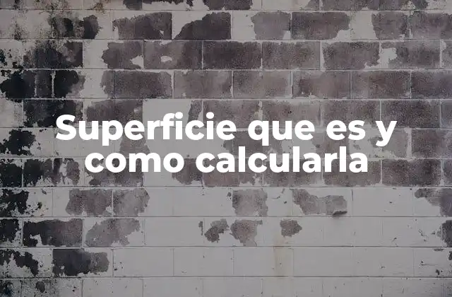 Superficie que es y como Calcularla