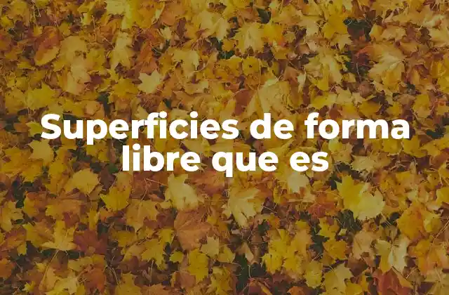 Superficies de Forma Libre que es