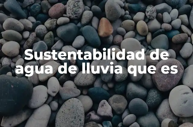 La importancia del aprovechamiento responsable del agua pluvial