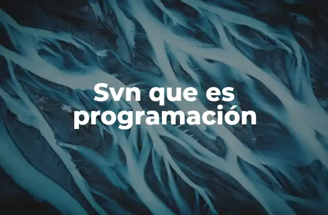 Svn que es Programación